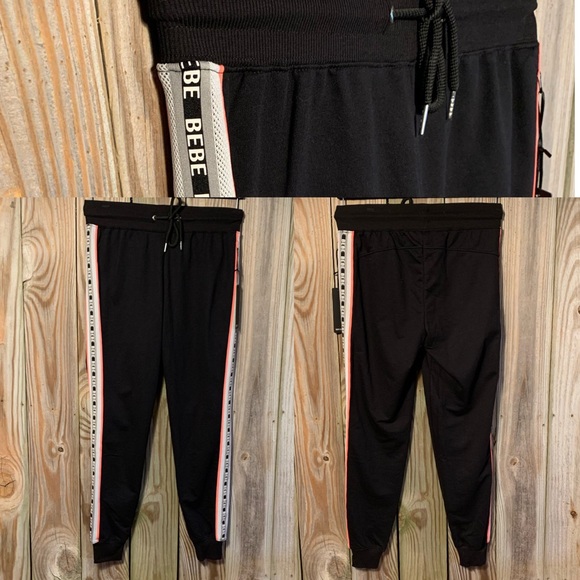 New and Adorable bebe Athletic striped joggers Sm - Picture 2 of 6